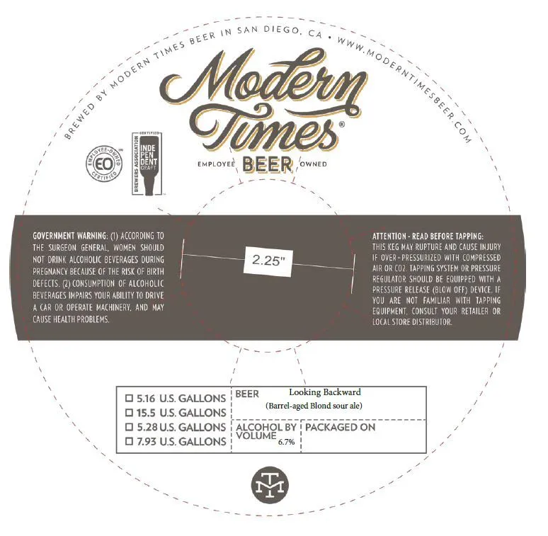 Looking Backward — full label as filed with TTB