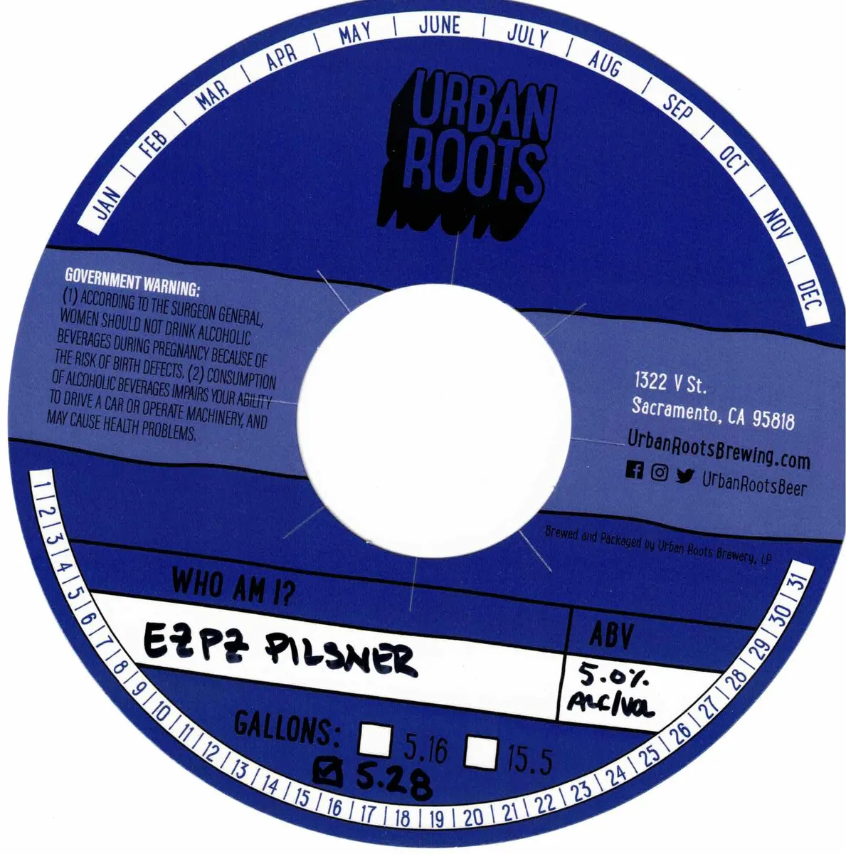 Ezpz Pilsner — full label as filed with TTB