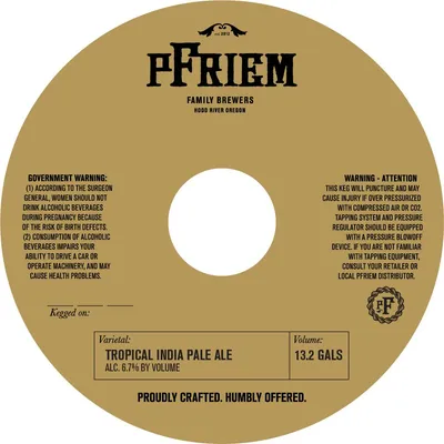 Tropical India Pale Ale label