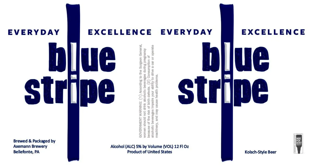 Blue Stripe — full label as filed with TTB