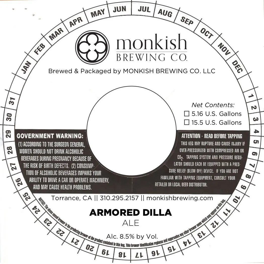 Armored Dilla — full label as filed with TTB