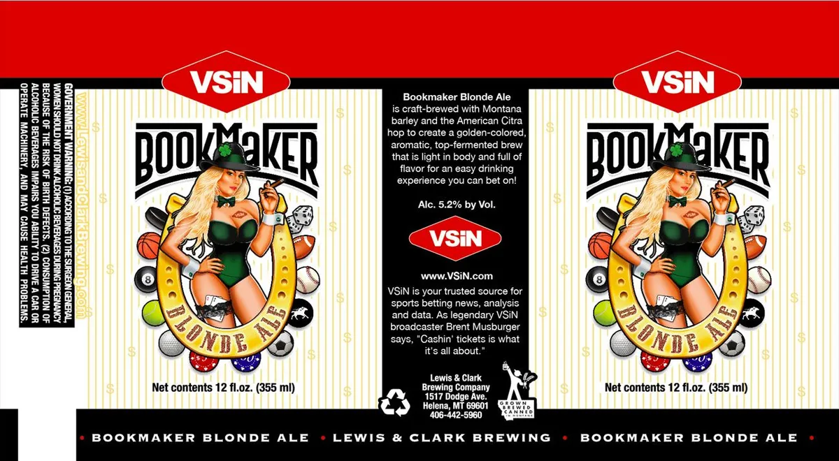Bookmaker Blonde Ale — full label as filed with TTB