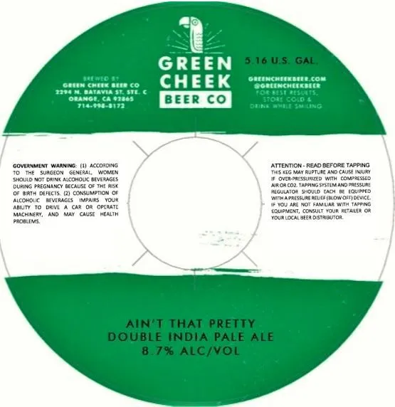 Ain't That Pretty — full label as filed with TTB