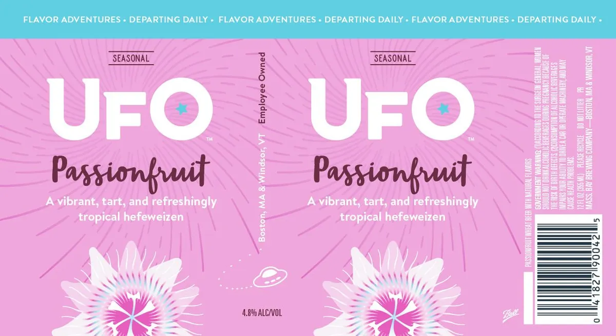 UFO Passionfruit — full label as filed with TTB