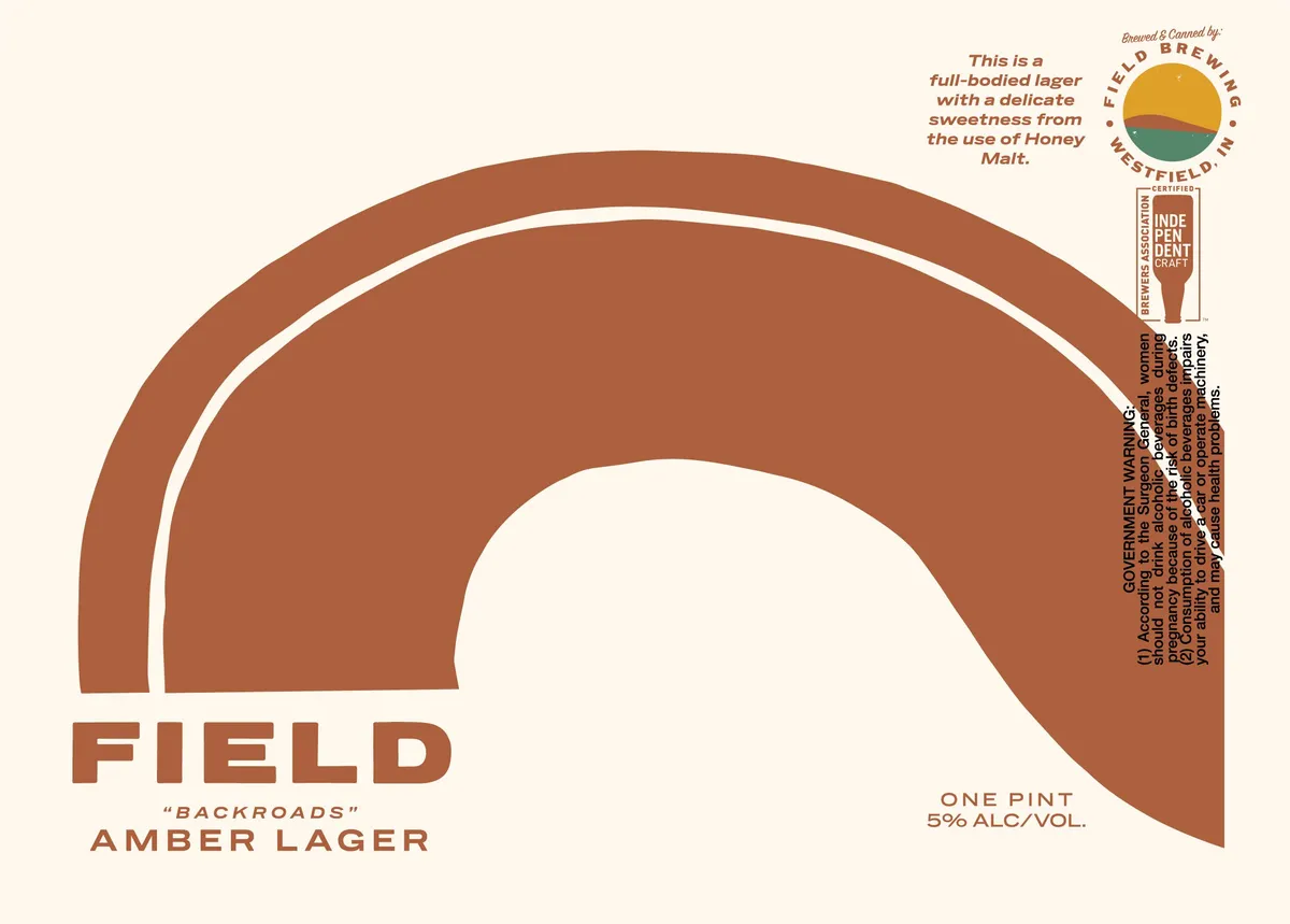 Backroads Amber Lager label