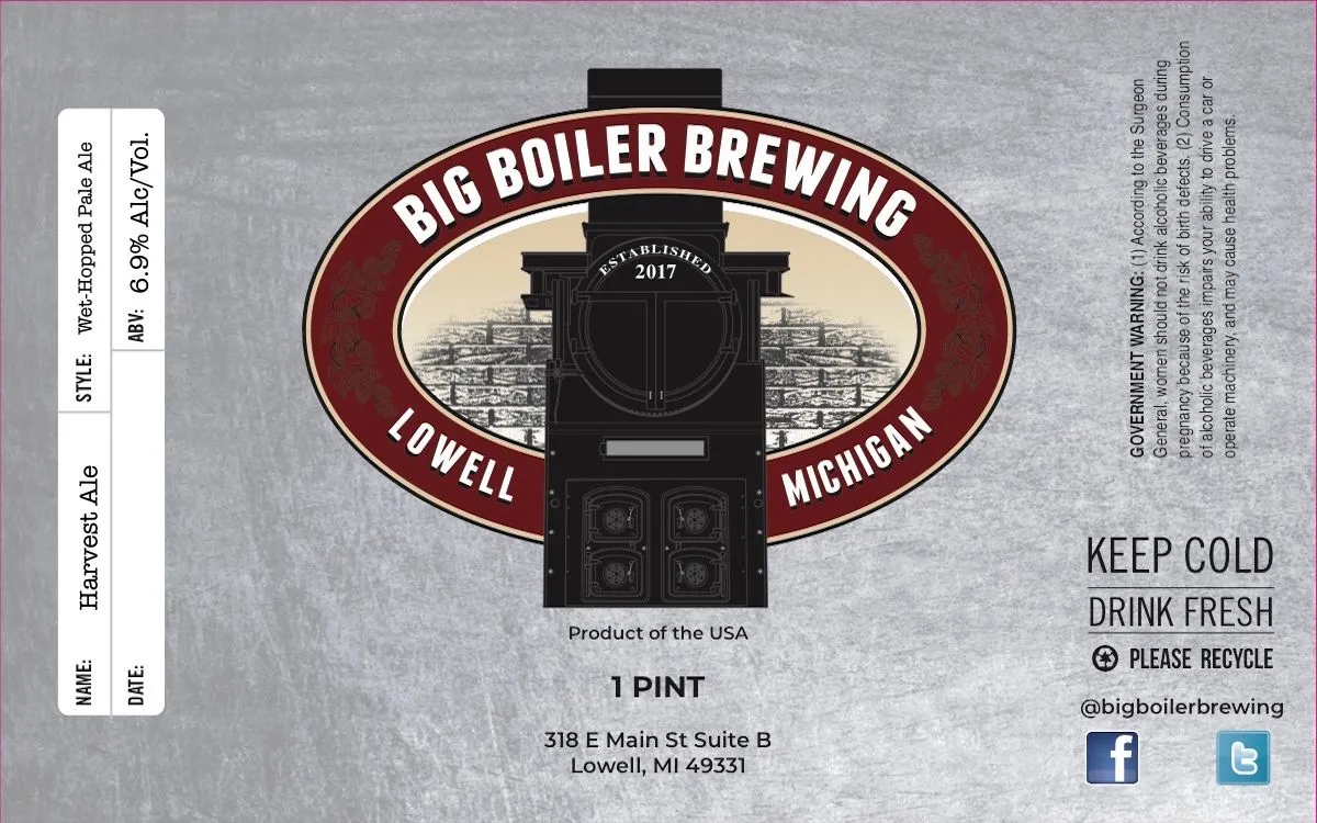 Harvest Ale — full label as filed with TTB