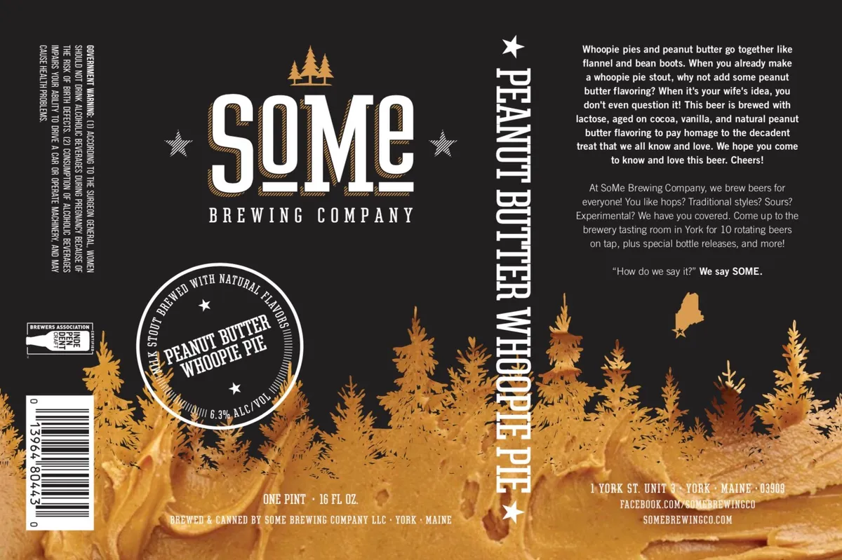 Peanut Butter Whoopie Pie Stout label
