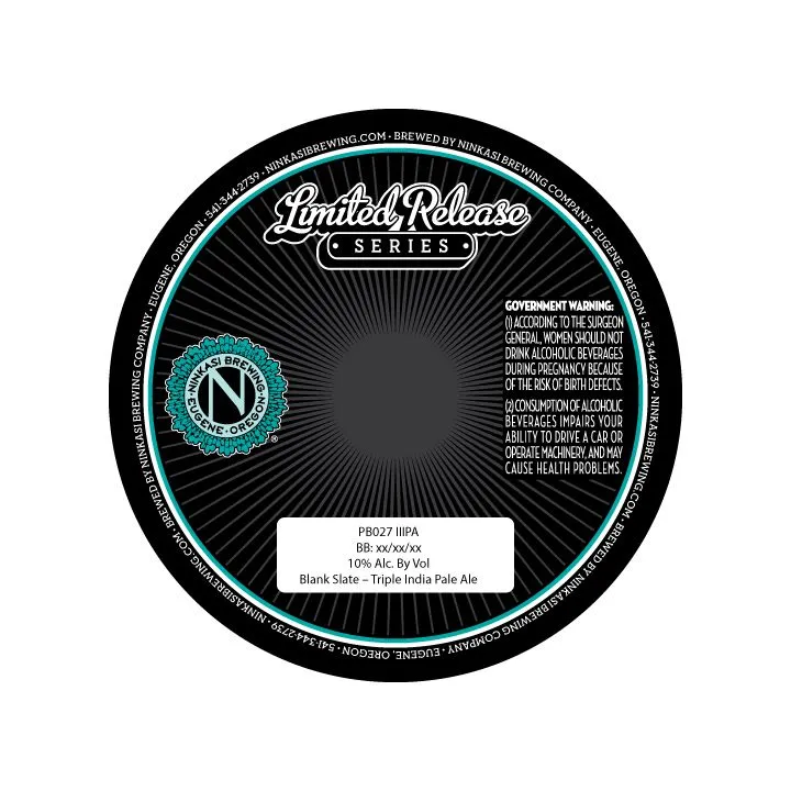 Blank Slate — full label as filed with TTB
