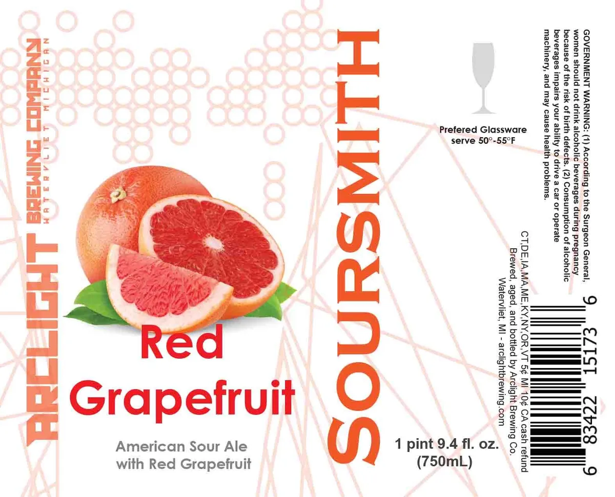 Soursmith Red Grapefruit — full label as filed with TTB