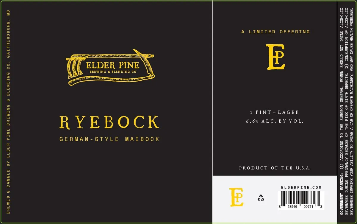 Ryebock — full label as filed with TTB