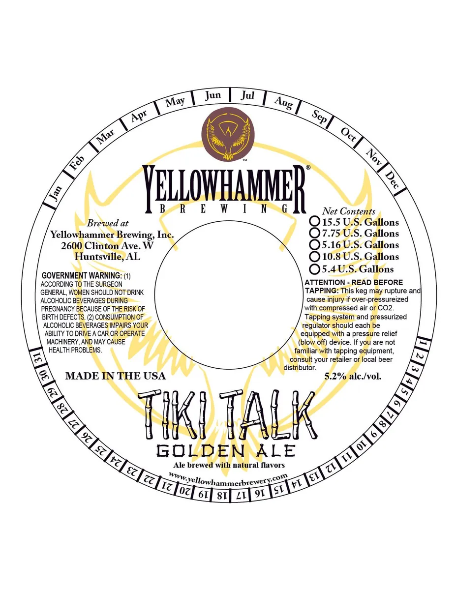 Tiki Talk — full label as filed with TTB