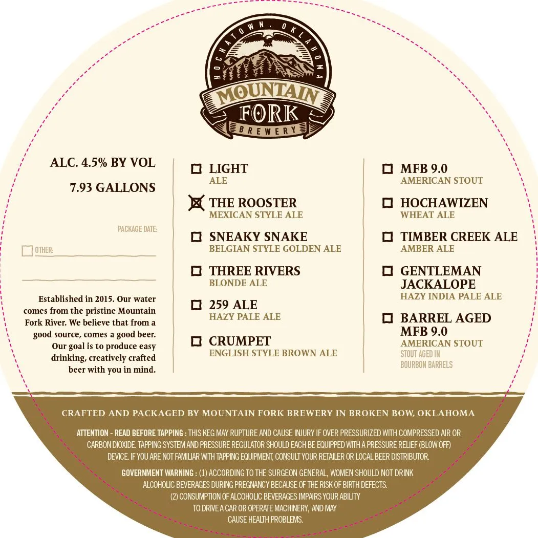 The Rooster — full label as filed with TTB