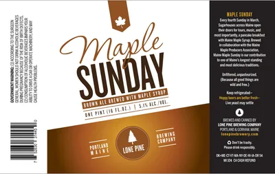 Maple Sunday label