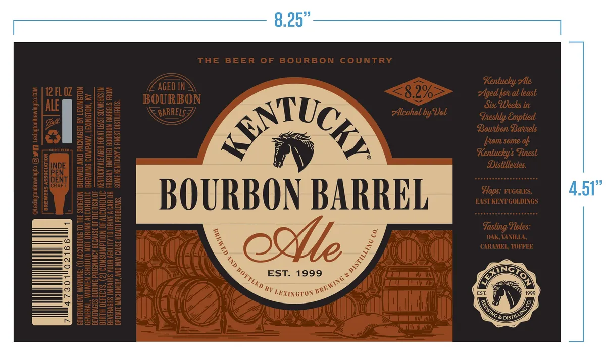 Kentucky Bourbon Barrel Ale — full label as filed with TTB