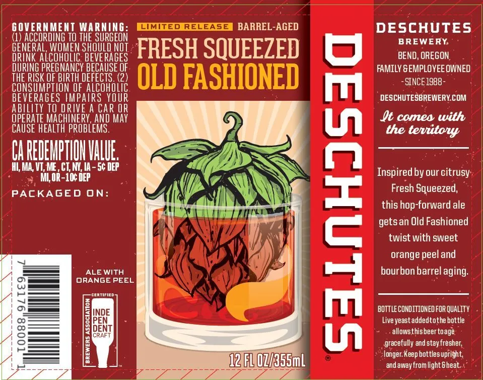 Fresh Squeezed Old Fashioned — full label as filed with TTB