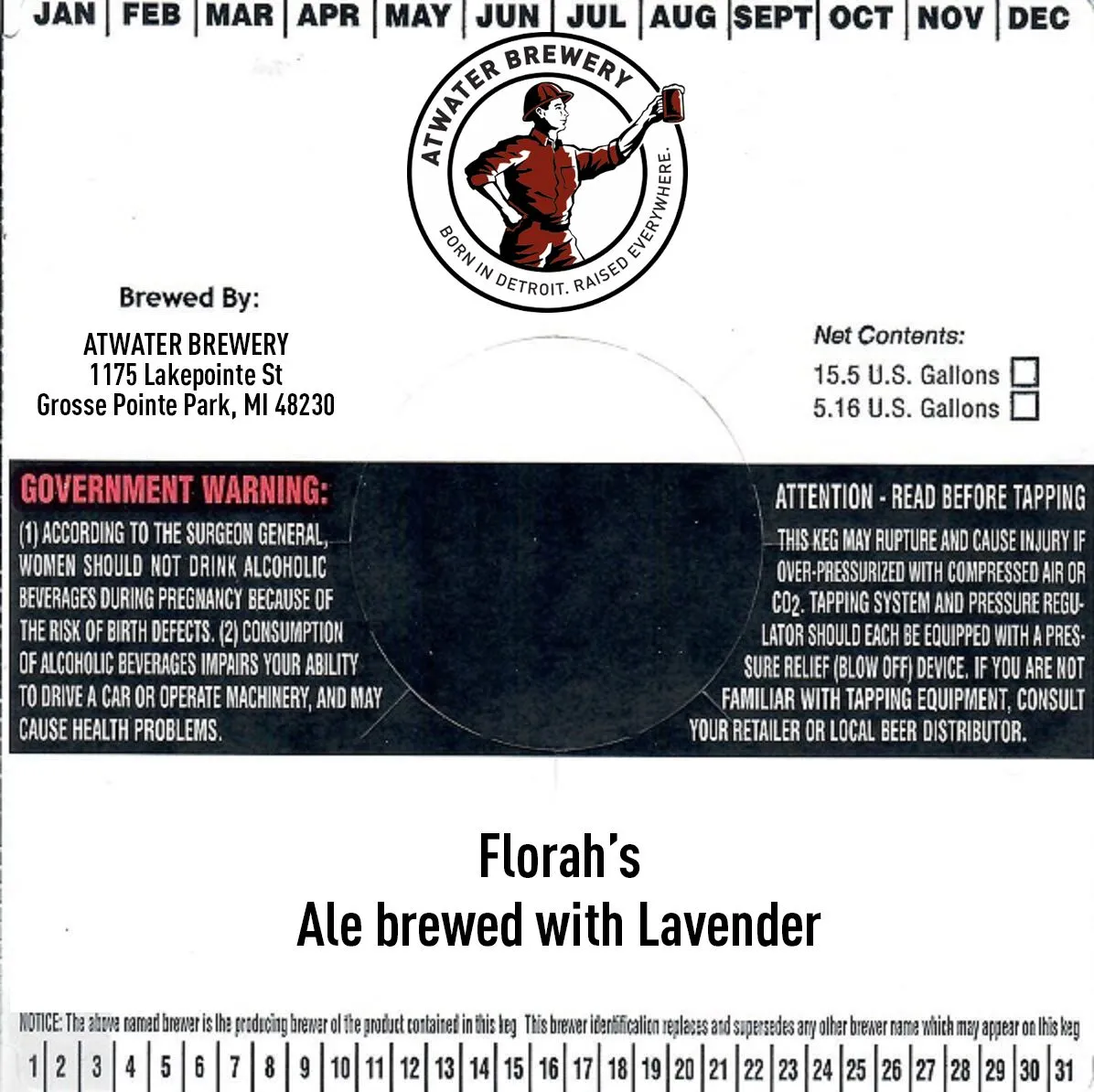 Florah's Ale Brewed With Lavender — full label as filed with TTB