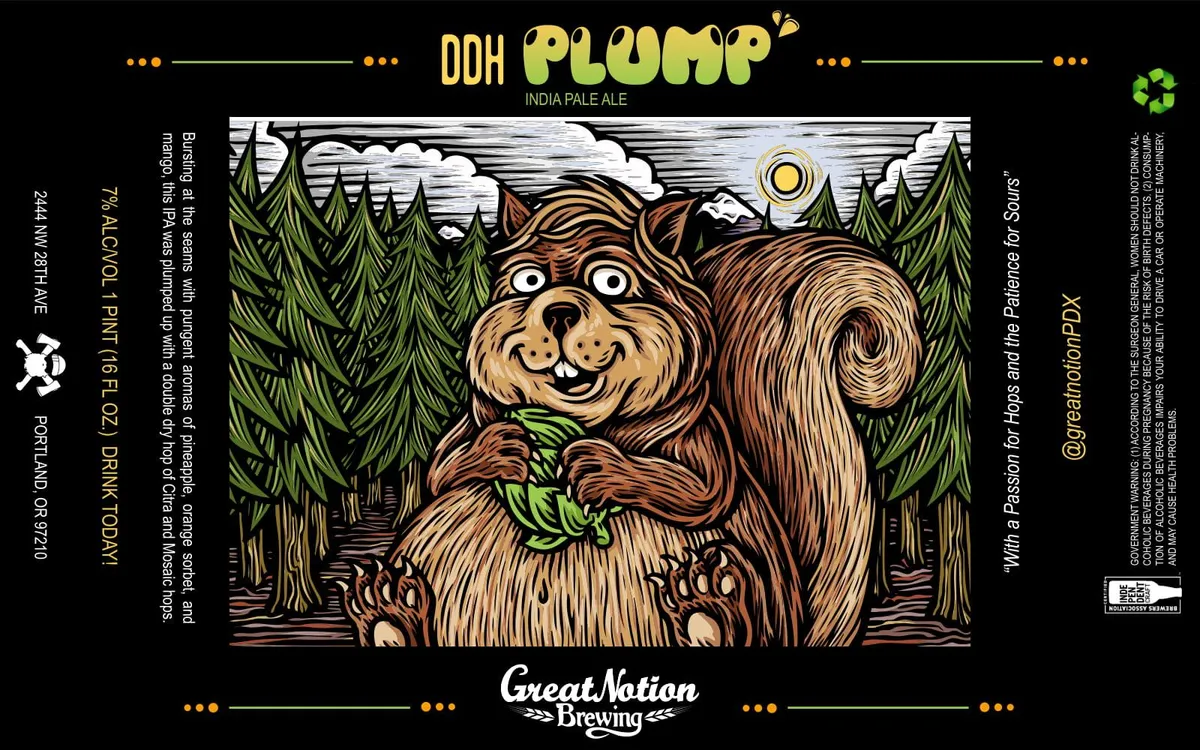 DDH Plump — full label as filed with TTB