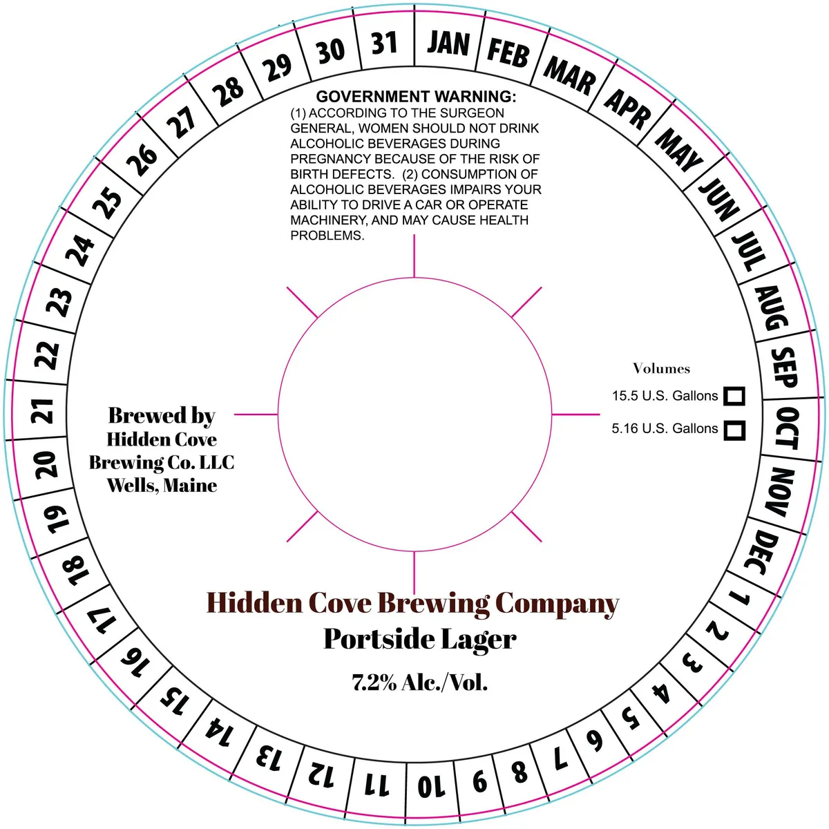 Portside Lager — full label as filed with TTB