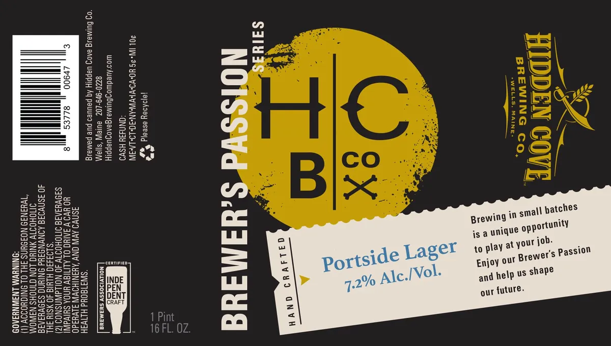 Portside Lager label