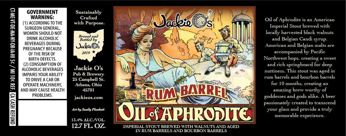 Rum Barrel Oil of Aphrodite — full label as filed with TTB