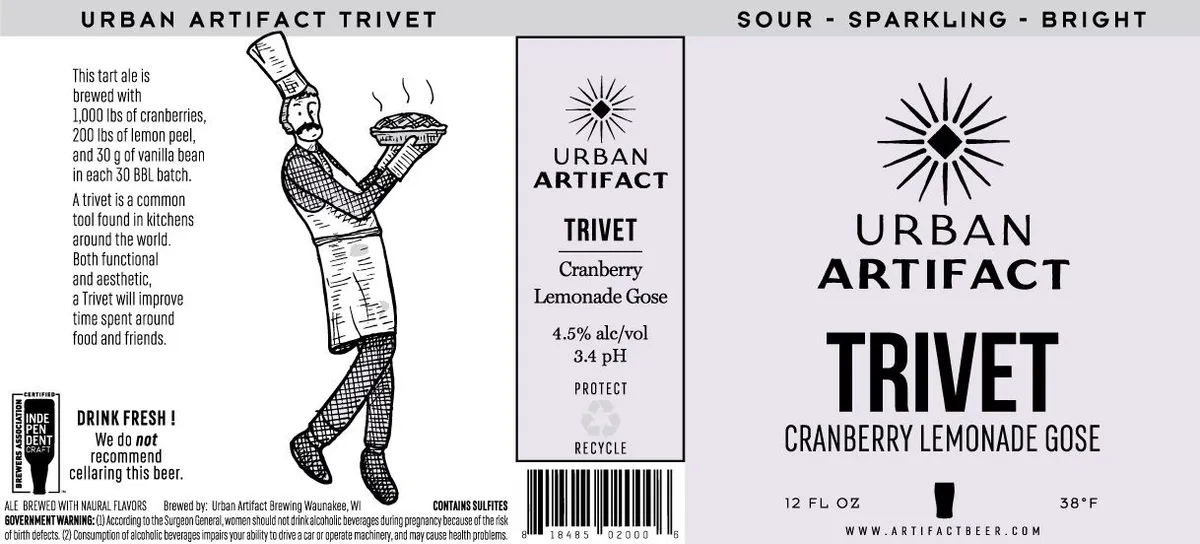 Trivet Cranberry Lemonade Gose — full label as filed with TTB