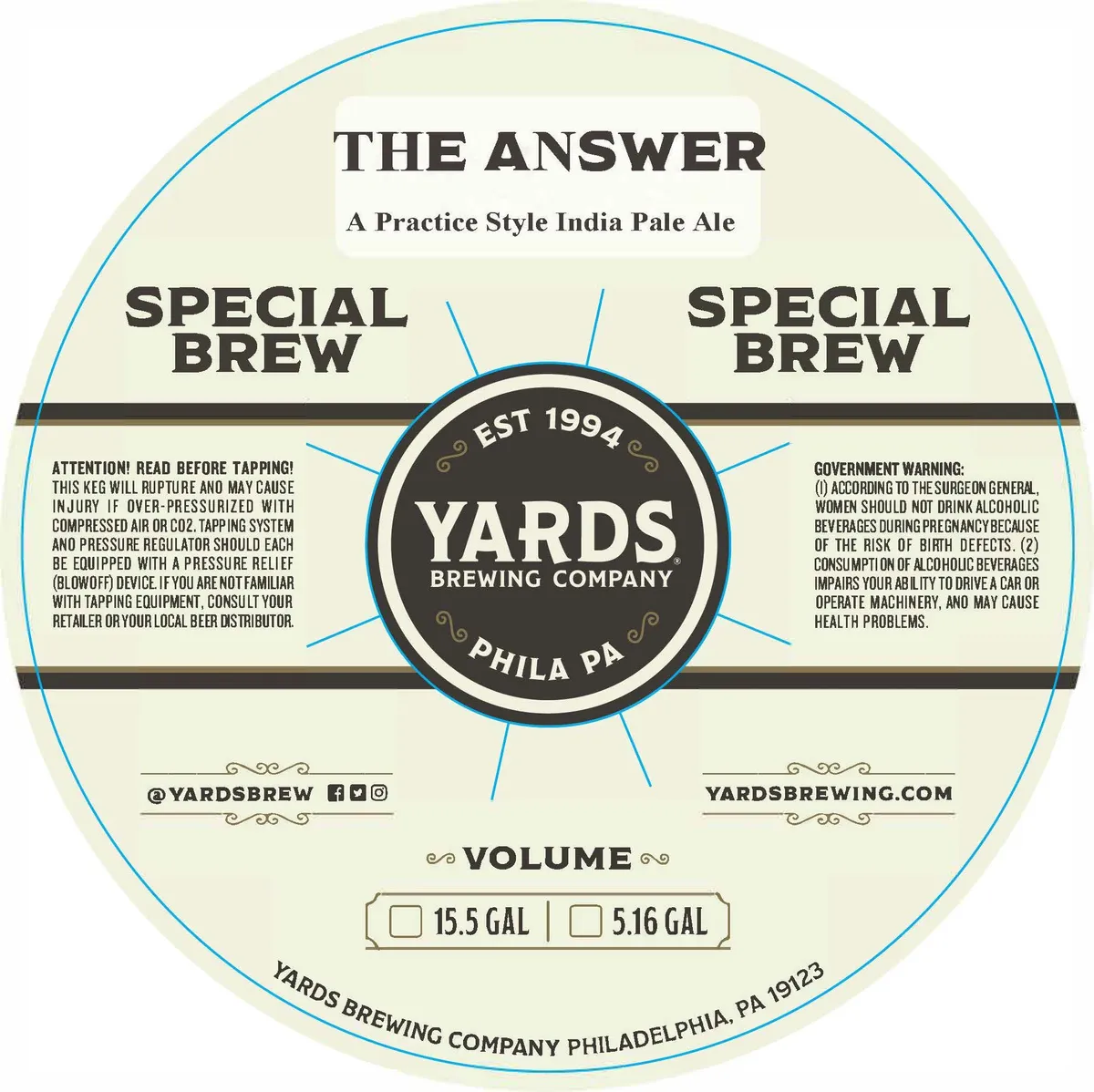 The Answer — full label as filed with TTB