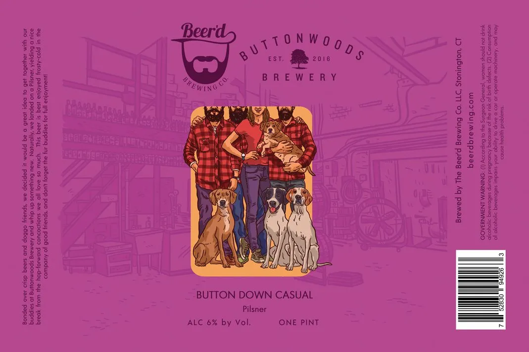 Button Down Casual — full label as filed with TTB