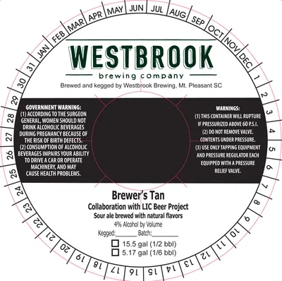 Brewer's Tan label