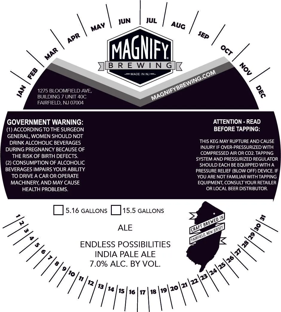 Endless Possibilities India Pale Ale — full label as filed with TTB