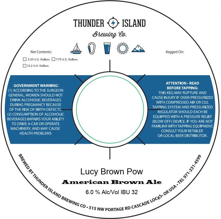 Lucy Brown Pow — full label as filed with TTB