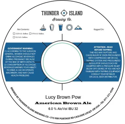 Lucy Brown Pow label