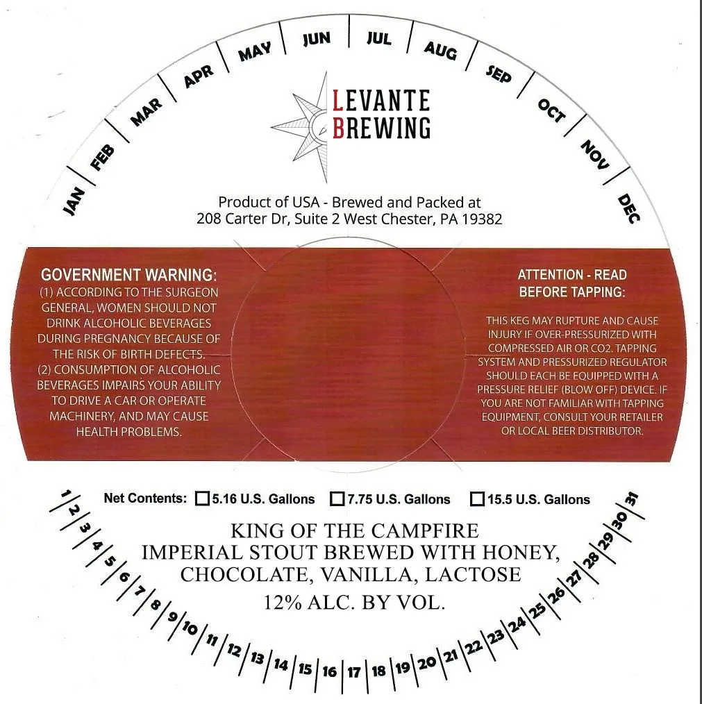 King of the Campfire — full label as filed with TTB