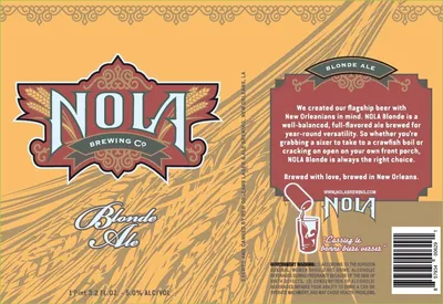 NOLA Blonde Ale label