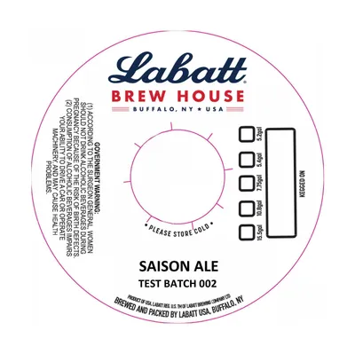 Saison Ale Test Batch 002 label
