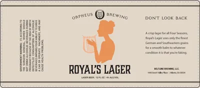 Royal's Lager label