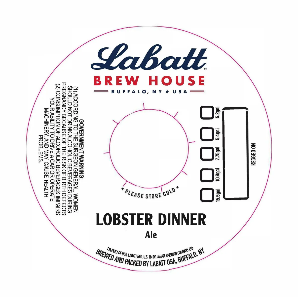 Lobster Dinner — full label as filed with TTB