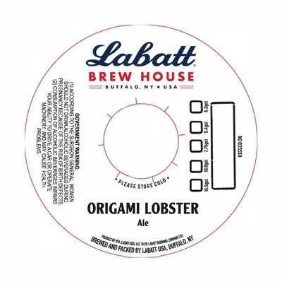 Origami Lobster Ale label