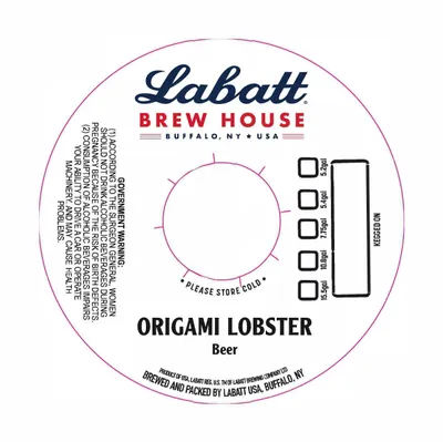 Origami Lobster Beer label