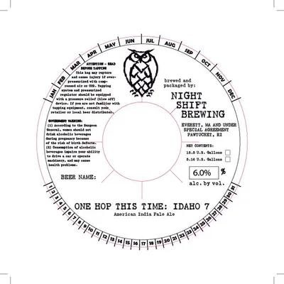 One Hop This Time: Idaho 7 label