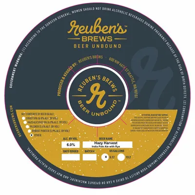 Hazy Harvest label