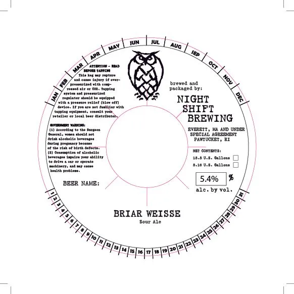 Briar Weisse — full label as filed with TTB