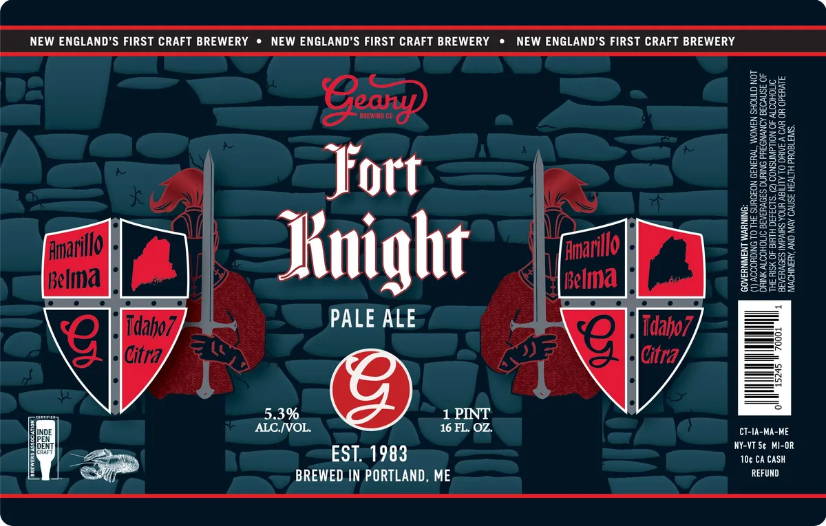 Fort Knight Pale Ale — full label as filed with TTB
