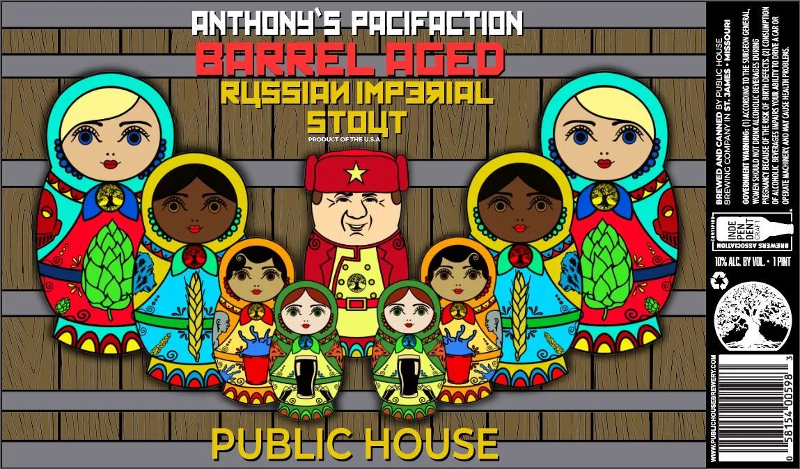 Anthony's Pacification Barrel Aged Russian Imperial Stout — full label as filed with TTB