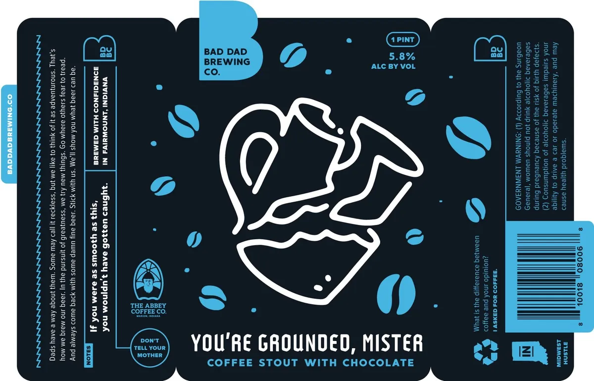 You're Grounded, Mister — full label as filed with TTB