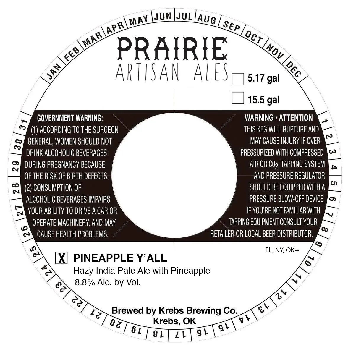 Pineapple Y'all — full label as filed with TTB