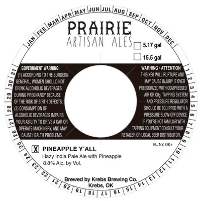 Pineapple Y'all label