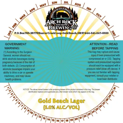 Gold Beach Lager label