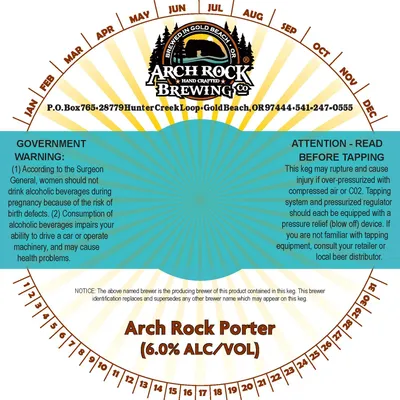 Arch Rock Porter label