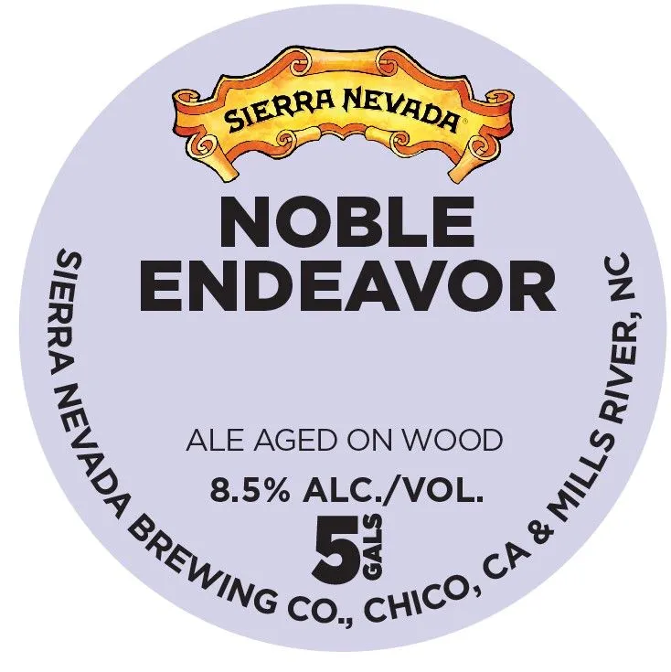 Noble Endeavor — full label as filed with TTB