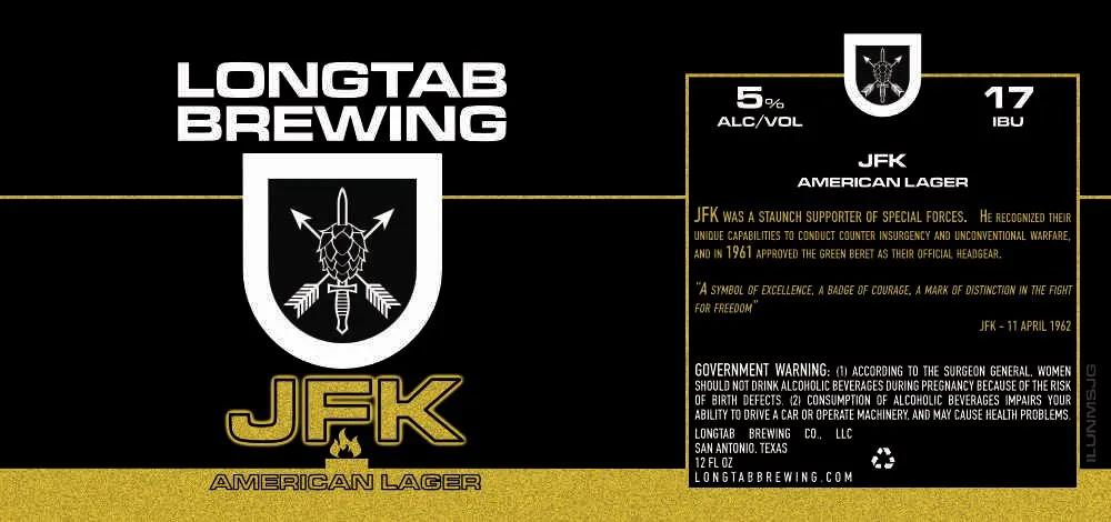 JFK — full label as filed with TTB